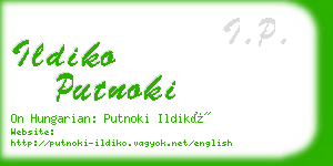 ildiko putnoki business card